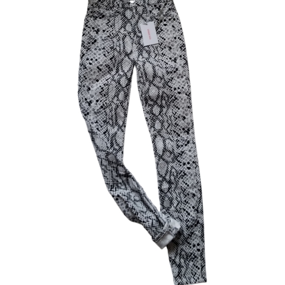 GOOD AMERICAN Good Waist Snake Print 9.5"High Rise Skinny NEW Jeans Sz 00/24